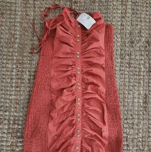 Free people red rust colored dress